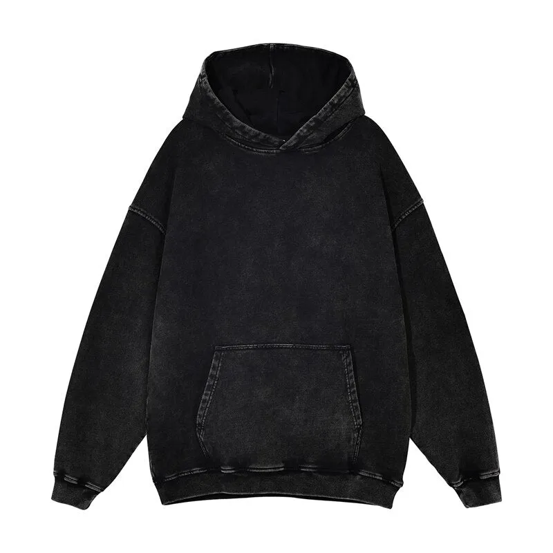 "DLVD" Sweat-shirt Hoodie à capuche Délavé Gris Clair - URB1™