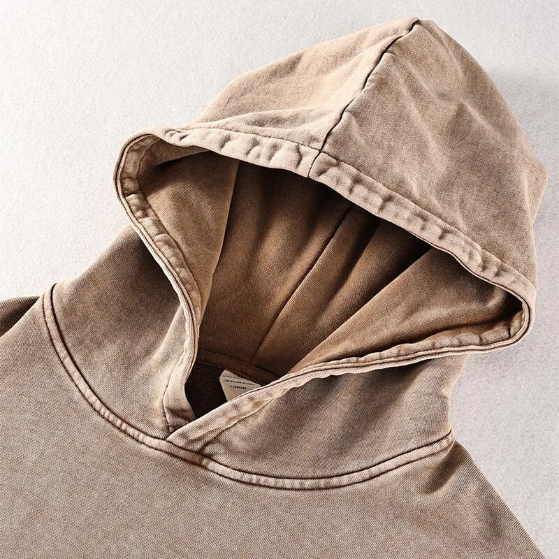 "DLVD" Sweat-shirt Hoodie à capuche Délavé Gris Clair - URB1™