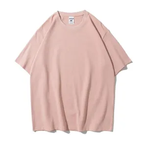 "ESSENTIAL" T-SHIRT BASIQUE UNI RÔSE PÂLE STREETWEAR - URB1™