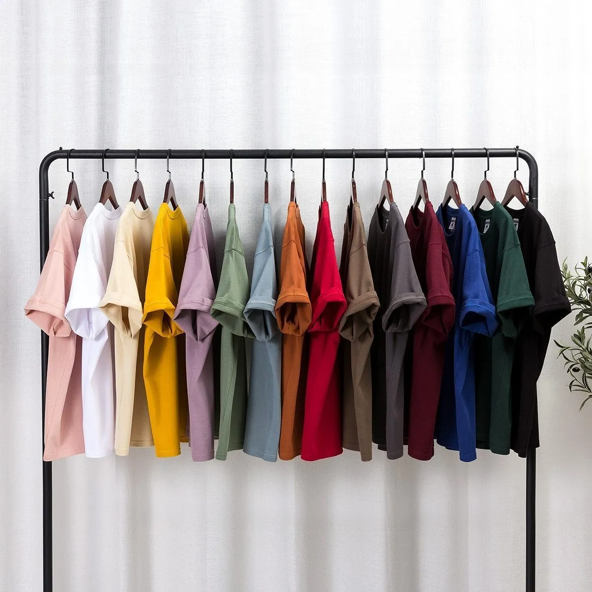 "ESSENTIAL" T-SHIRT BASIQUE UNI RÔSE PÂLE STREETWEAR - URB1™