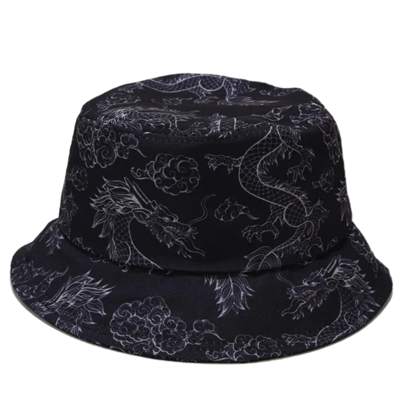 "FLAMMES" Chapeau Bob Rouge Orange Imprimé - URB1™