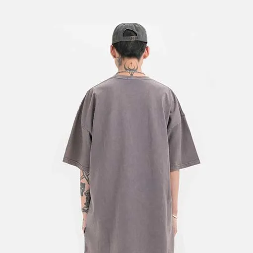 "GRAVE DIGGER" T-shirt Noir Oversize Imprimé - URB1™