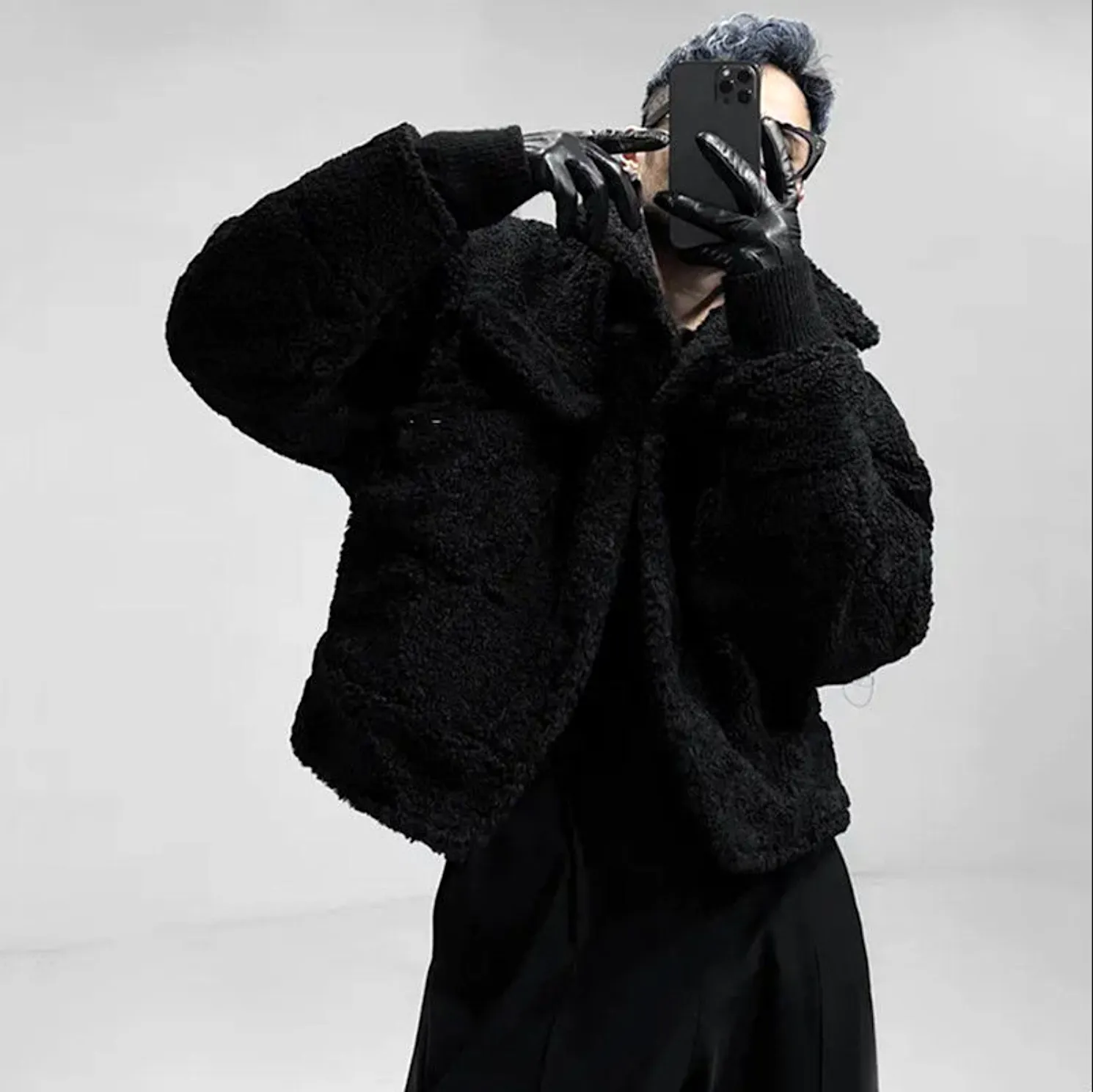 "JCKD" Manteau Veste Imitation Mouton Marron - URB1™