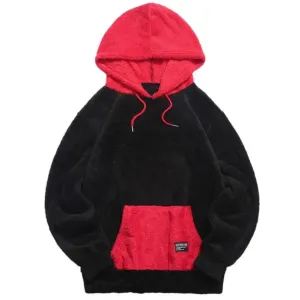 "NOWHERE" Hoodie à capuche Molletonné Noir Rouge - URB1™