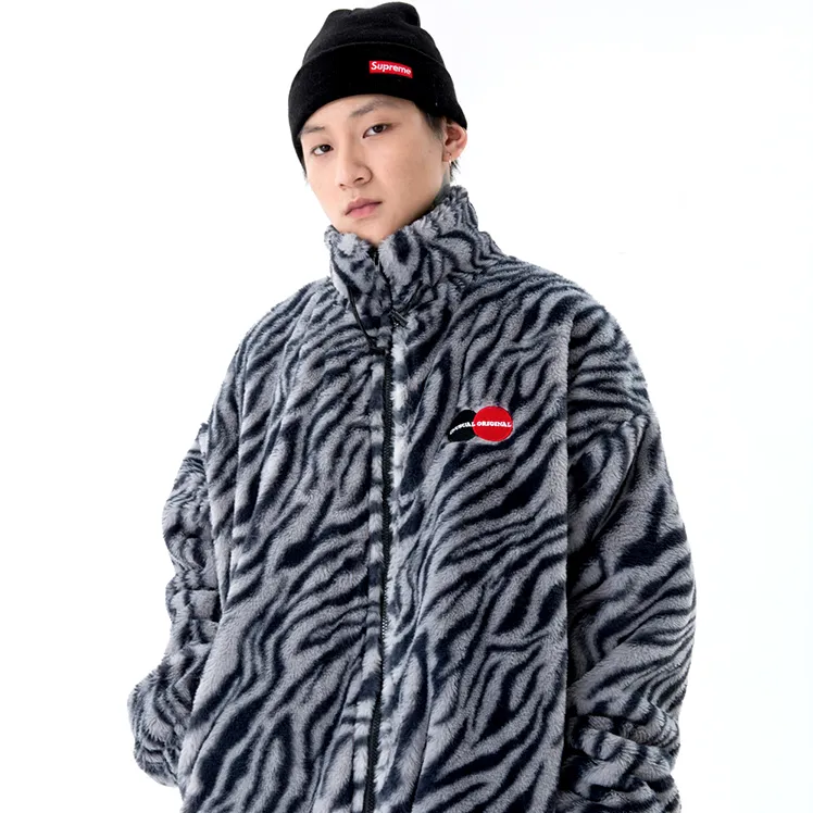 "ORIGINAL" Veste Gilet en fourrure Zébré Noir - URB1™