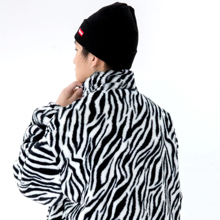 "ORIGINAL" Veste Gilet en fourrure Zébré Noir - URB1™