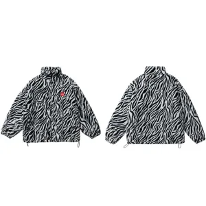 "ORIGINAL" Veste Gilet en fourrure Zébré Noir - URB1™