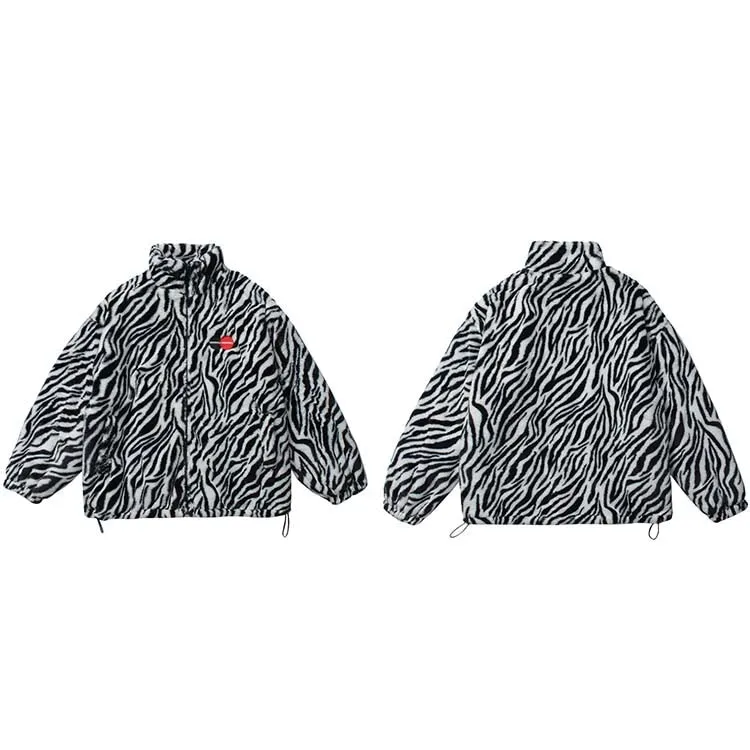 "ORIGINAL" Veste Gilet en fourrure Zébré Noir - URB1™