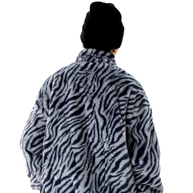 "ORIGINAL" Veste Gilet en fourrure Zébré Noir - URB1™