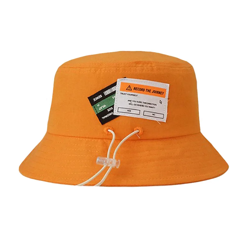 "RECORD" Chapeau Bob Beige Brodé Streetwear - URB1™