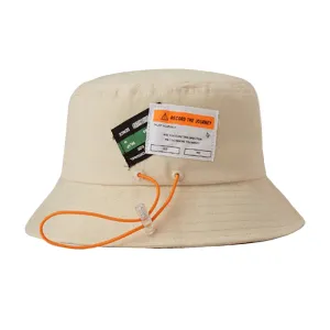 "RECORD" Chapeau Bob Beige Brodé Streetwear - URB1™