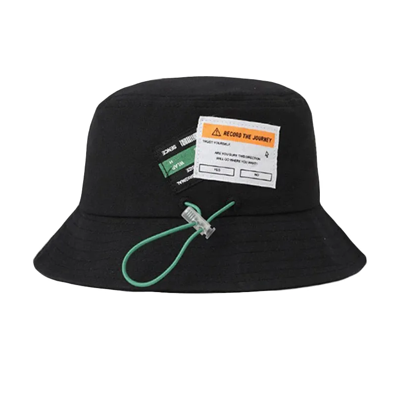 "RECORD" Chapeau Bob Beige Brodé Streetwear - URB1™