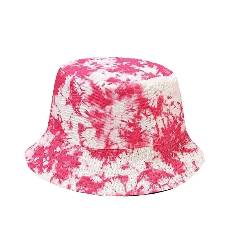 "TIE AND DYE" Chapeau Bob Imprimé Jaune Bleu Vert - URB1™