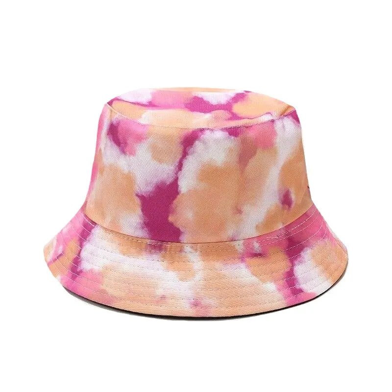 "TIE AND DYE" Chapeau Bob Imprimé Jaune Bleu Vert - URB1™