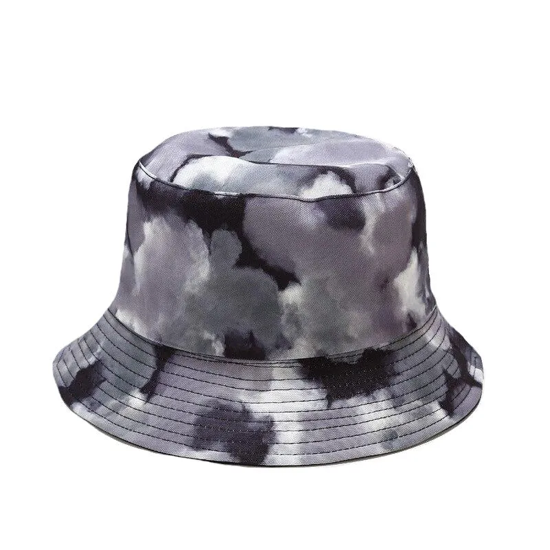 "TIE AND DYE" Chapeau Bob Imprimé Jaune Bleu Vert - URB1™