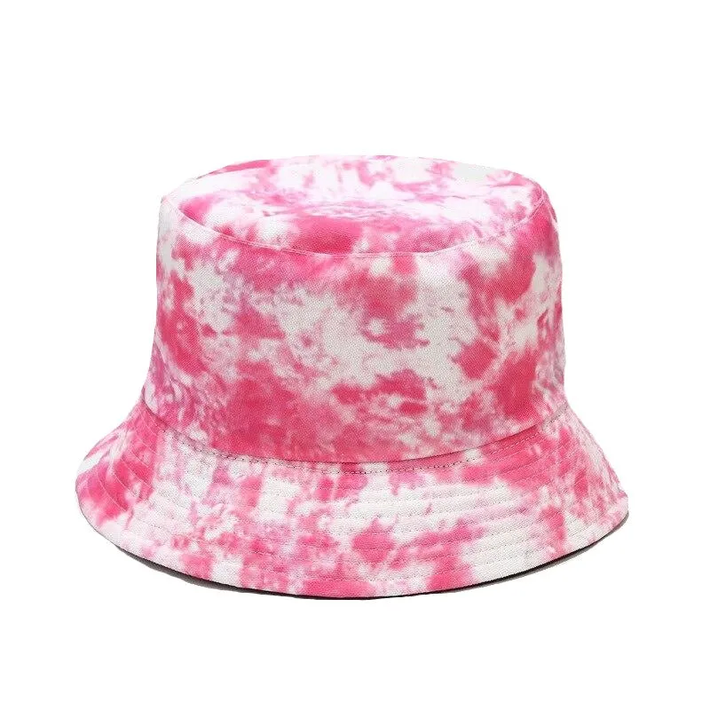 "TIE AND DYE" Chapeau Bob Imprimé Jaune Bleu Vert - URB1™