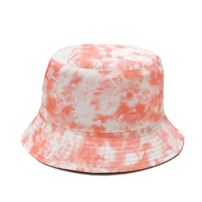 "TIE AND DYE" Chapeau Bob Imprimé Jaune Bleu Vert - URB1™