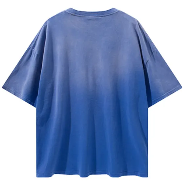 "Tie and dye" T-shirt Oversize Streetwear Bleu - URB1™