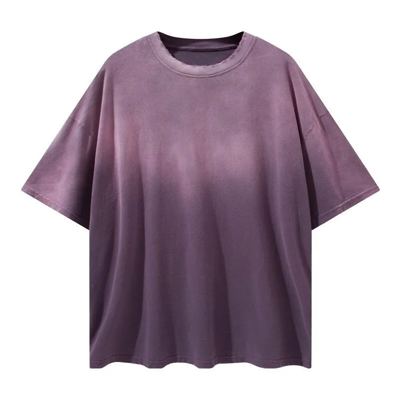 "Tie and dye" T-shirt Oversize Streetwear Bleu - URB1™