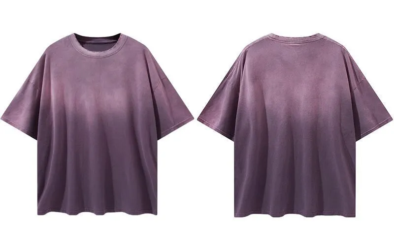 "Tie and dye" T-shirt Oversize Streetwear Bleu - URB1™