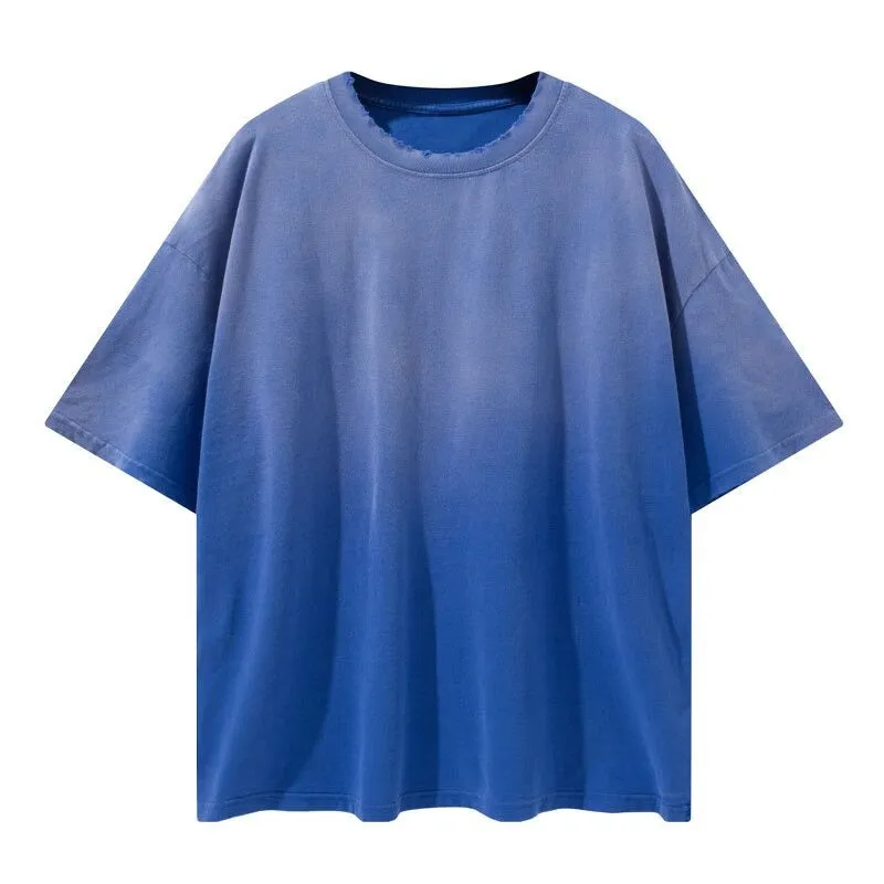 "Tie and dye" T-shirt Oversize Streetwear Bleu - URB1™
