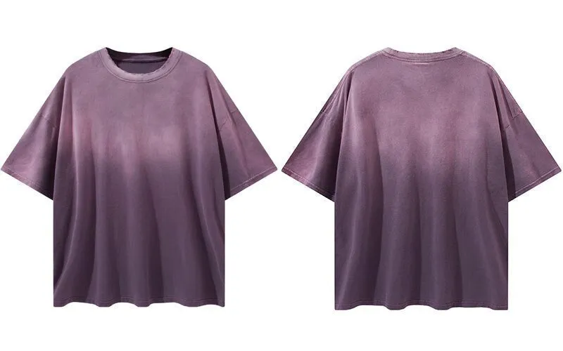 "Tie and dye" T-shirt Oversize Streetwear Violet - URB1™