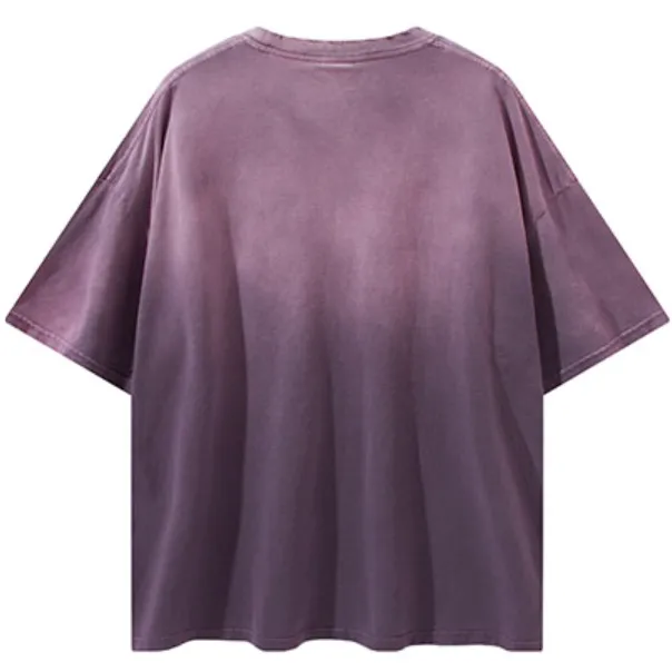 "Tie and dye" T-shirt Oversize Streetwear Violet - URB1™