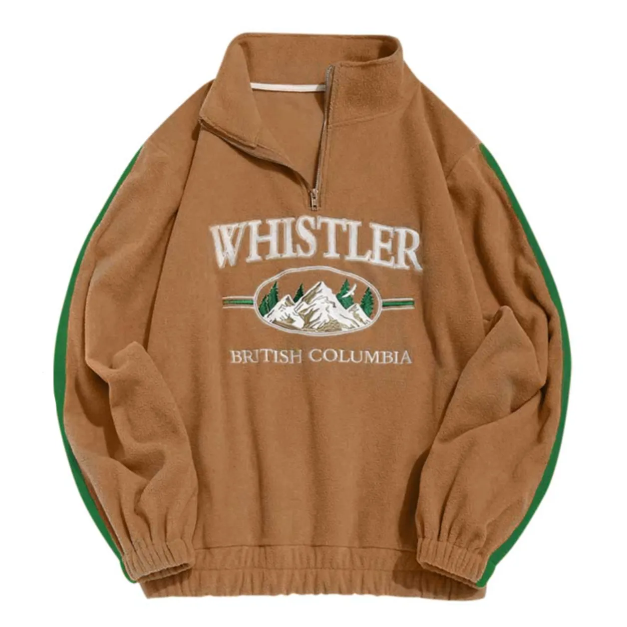 "WHISTLER" Sweat-shirt Polaire Col Camionneur Vintage Beige - URB1™