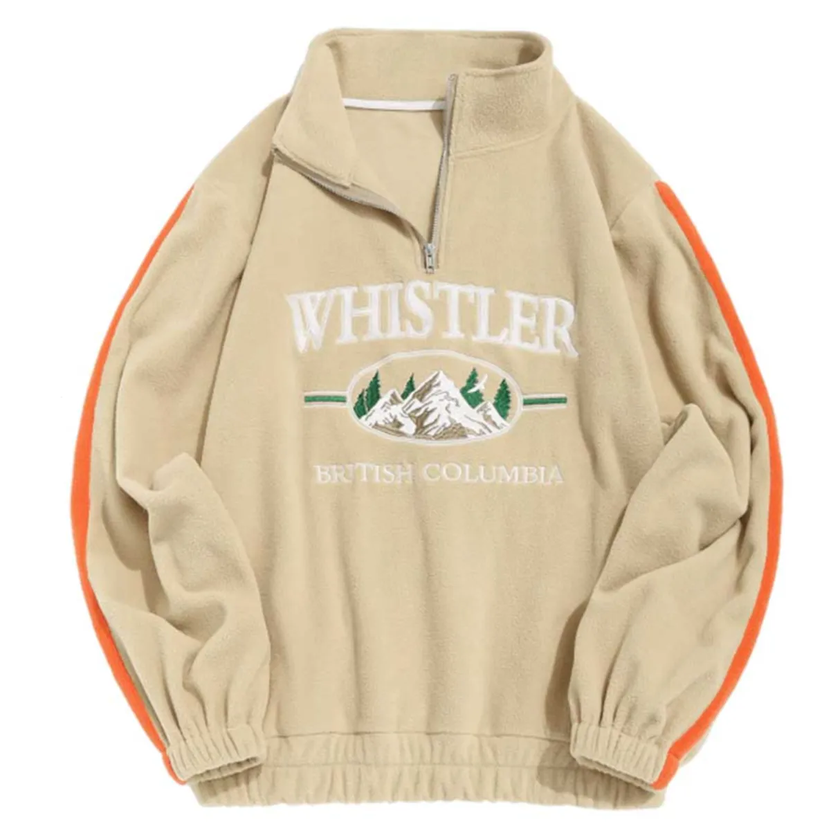 "WHISTLER" Sweat-shirt Polaire Col Camionneur Vintage Beige - URB1™
