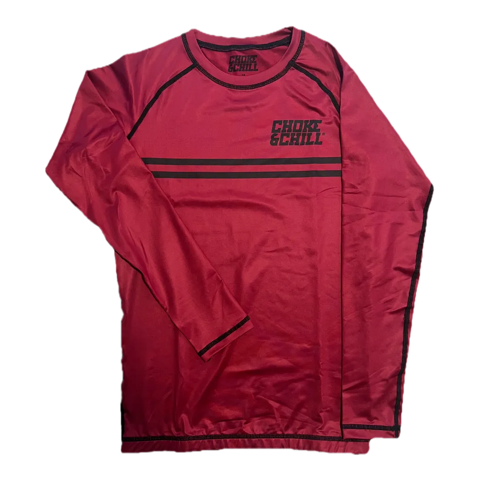 Rashguard Stripe - Red - Long Sleeve