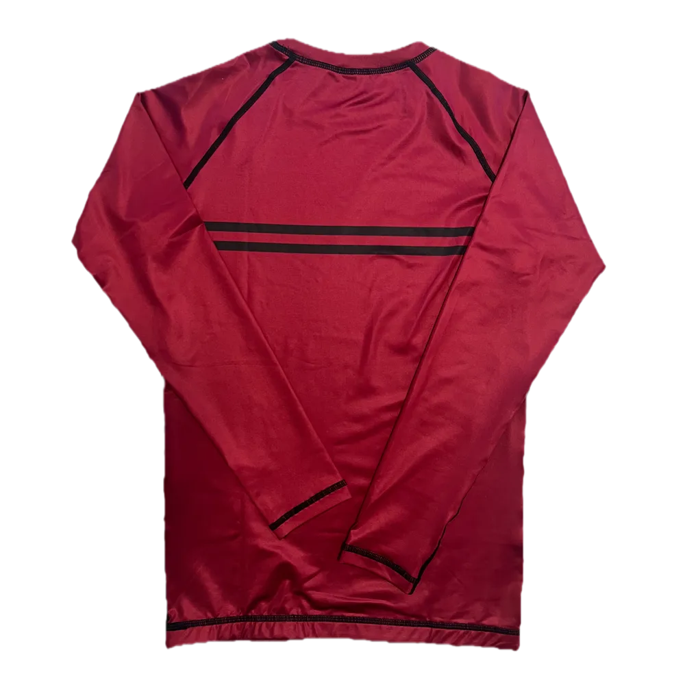 Rashguard Stripe - Red - Long Sleeve