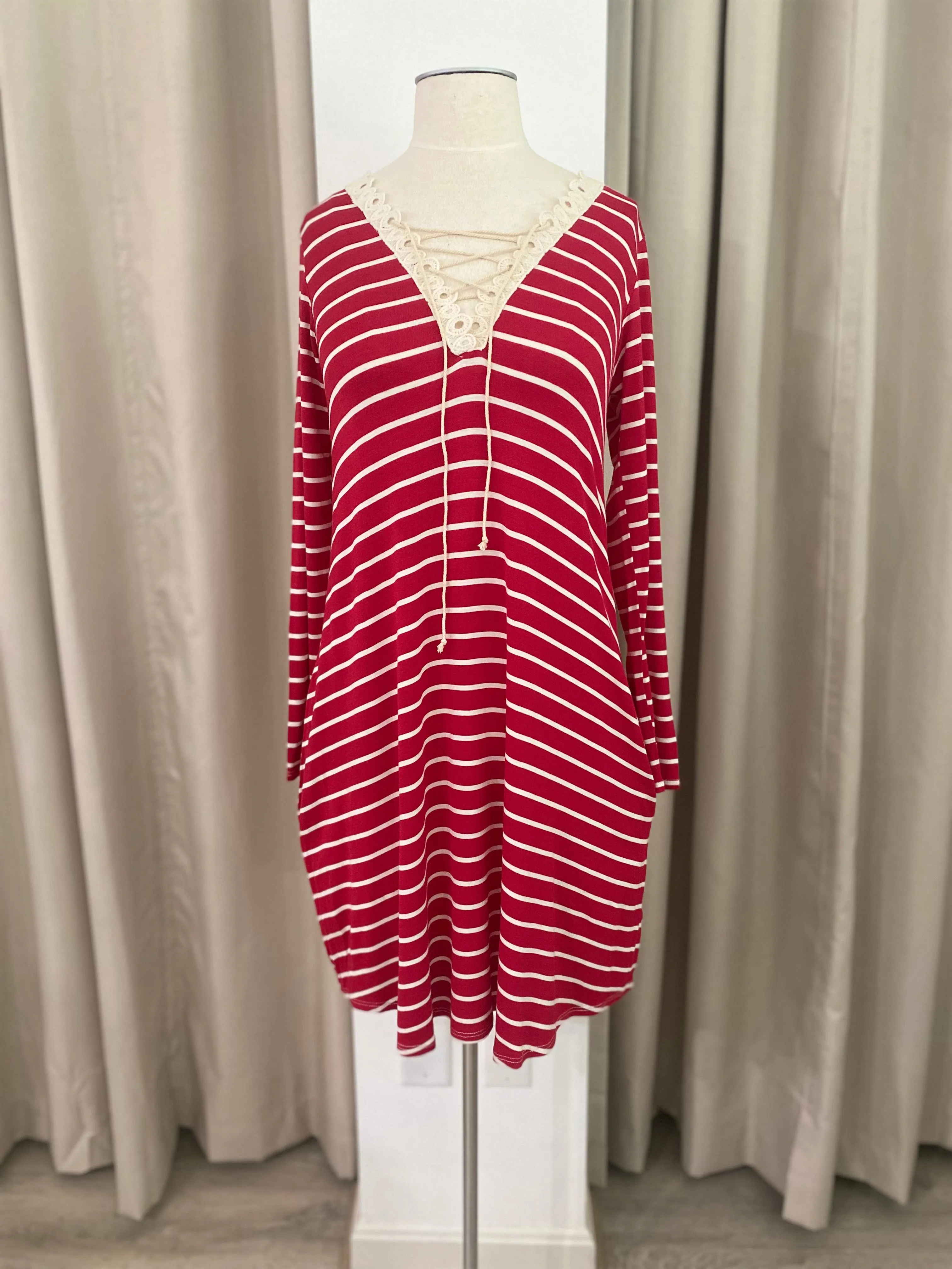 Rayon Spandex Stripe Dress