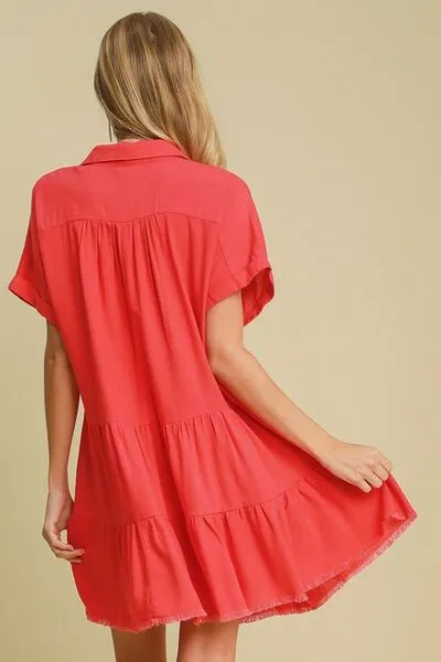 Red Tiered Mini Dress