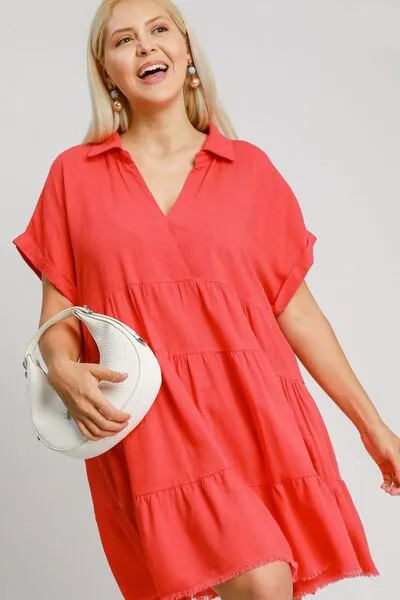 Red Tiered Mini Dress