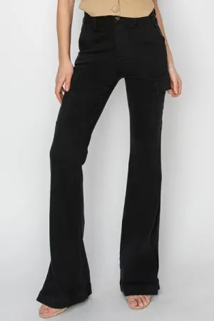RISEN Full Size High Rise Side Slit Cargo Bootcut Jeans ONLINE EXCLUSIVE