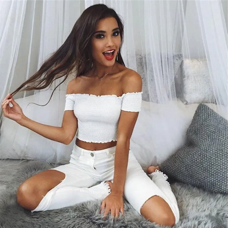 Sexy Crop Off-Shoulder