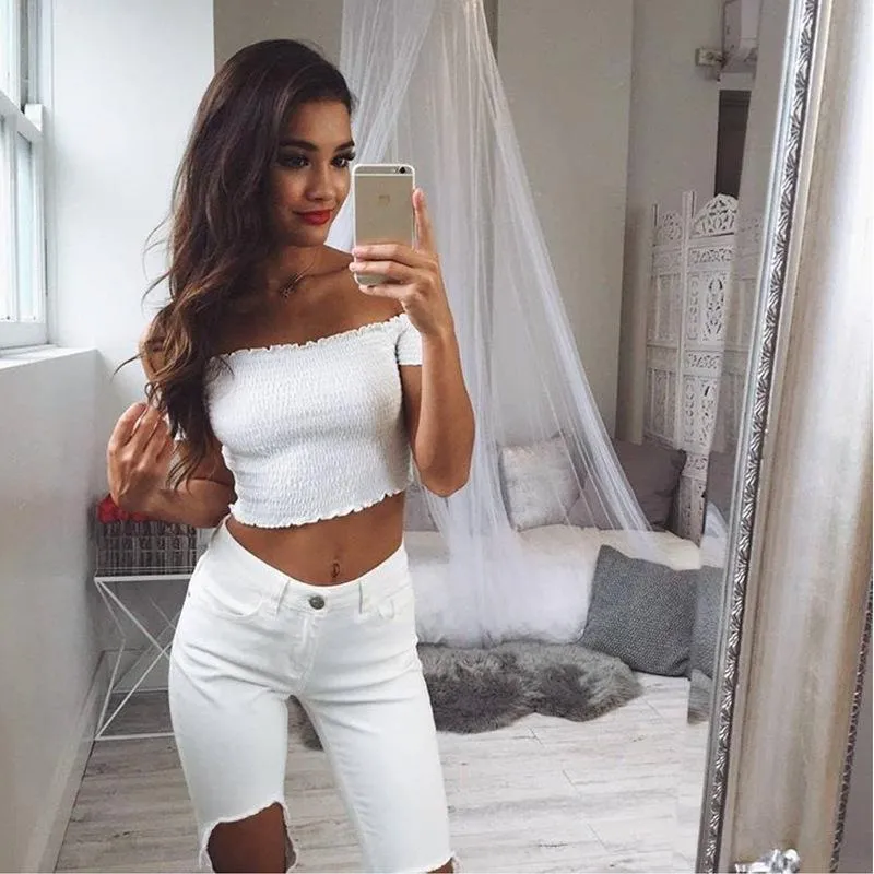 Sexy Crop Off-Shoulder