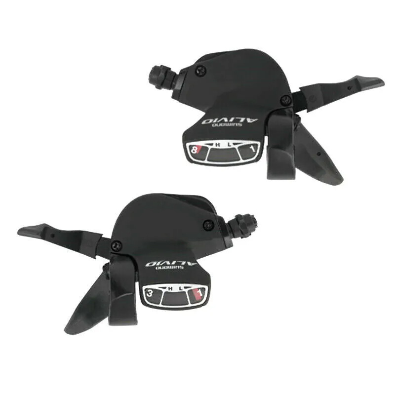Shimano Alivio SL-M410 8 x 3 Speed Trigger Shifters - Including Gear Cables