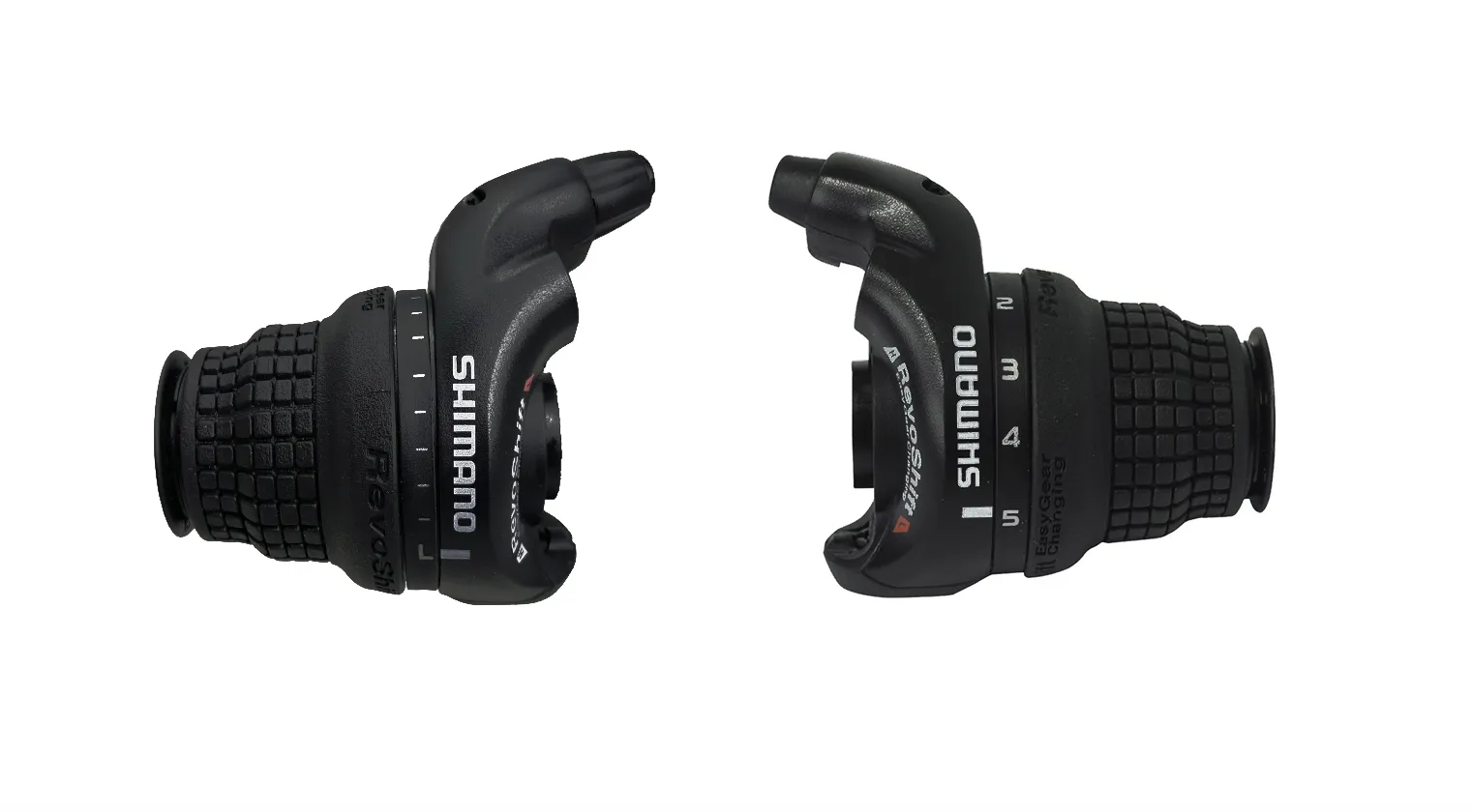 Shimano RS31 Grip Shift Gear Shifter Set - 5 x 3 - Including Gear Wire - Silver