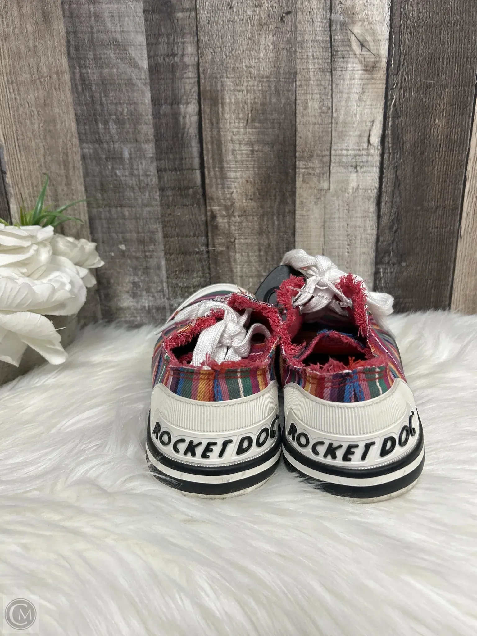 Shoes Sneakers By Rocket Dogs In Rainbow Print, Size: 10