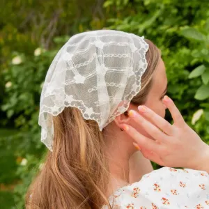 Shop ANDi Cream Lace Hair Scarf
