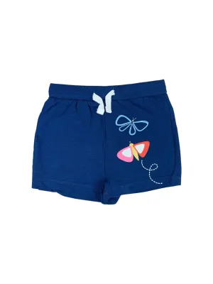 Short bleu papillon DIDI pour fille 2 à 7 ans