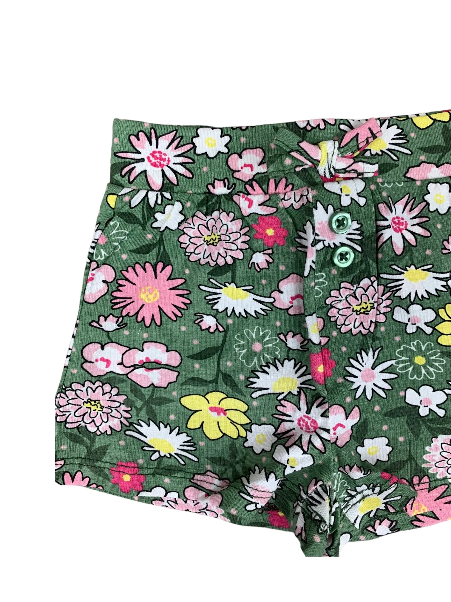 Short vert fleuri Mandarine&Co pour bébé fille