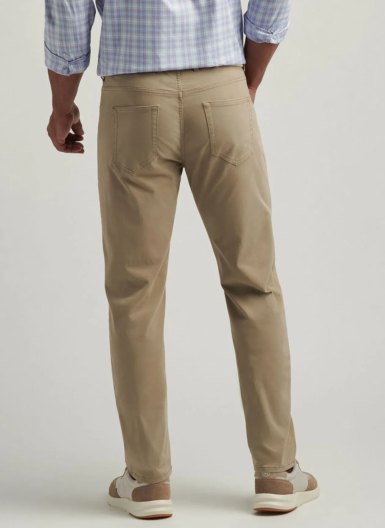 SIGNATURE SATEEN FIVE POCKET PANT - GRAIN