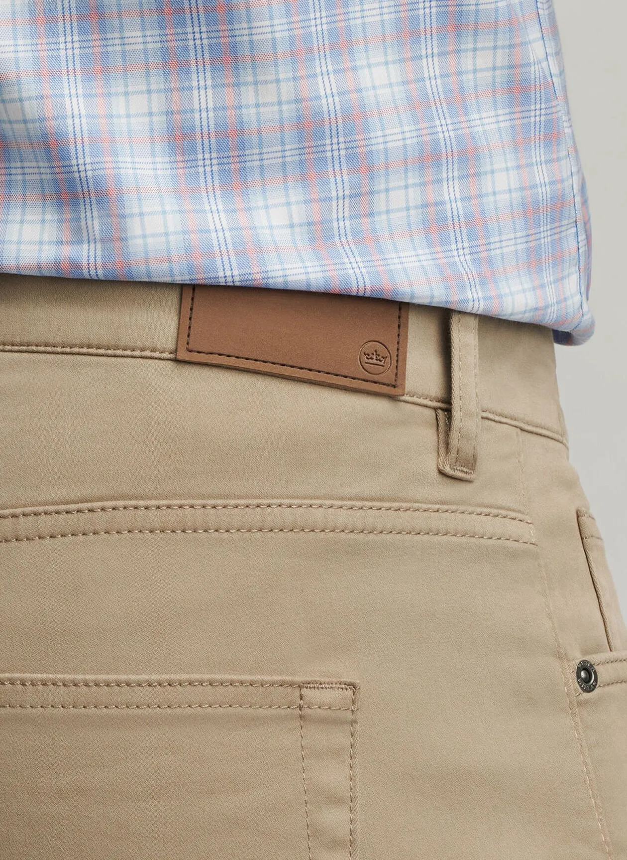 SIGNATURE SATEEN FIVE POCKET PANT - GRAIN