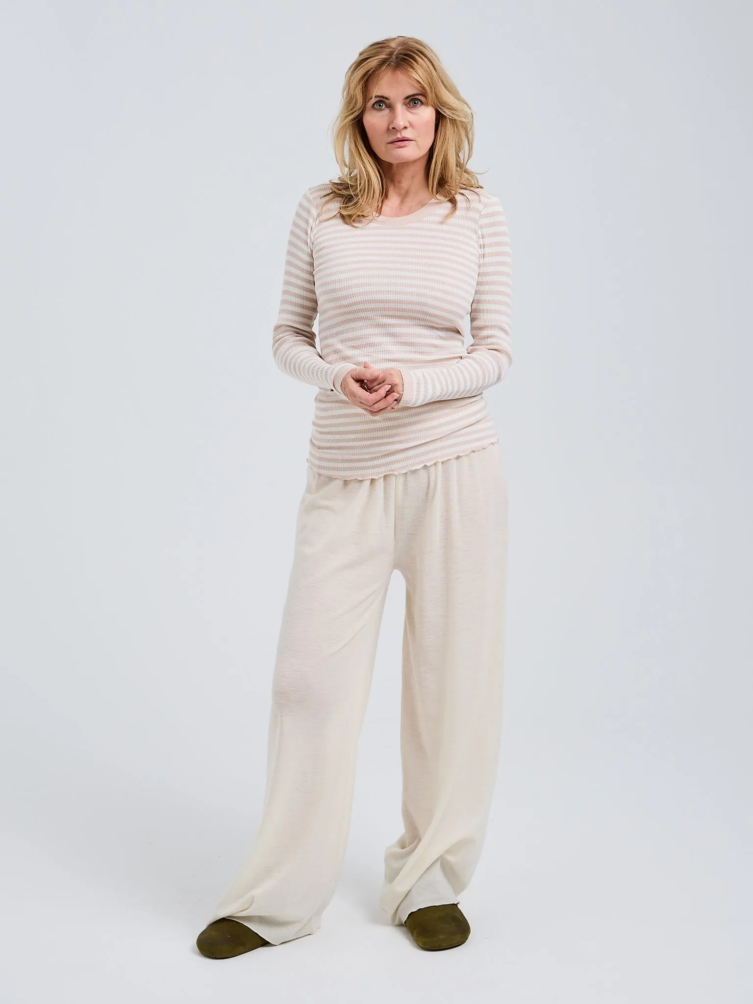 Silky Fiore | Silk - Rosie Beige / Off-white