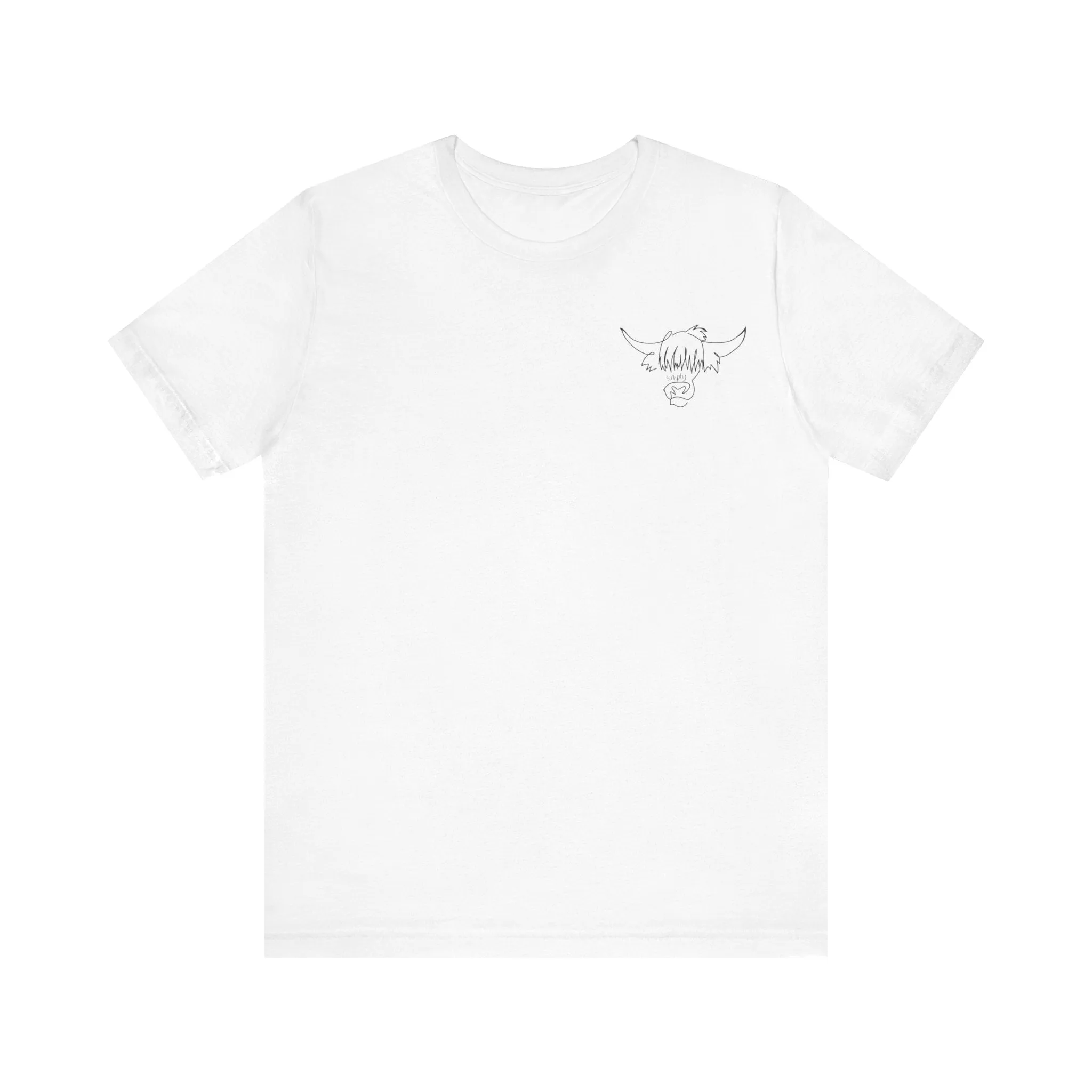 Simply Line Art Cow Unisex Jersey Short Sleeve Tee