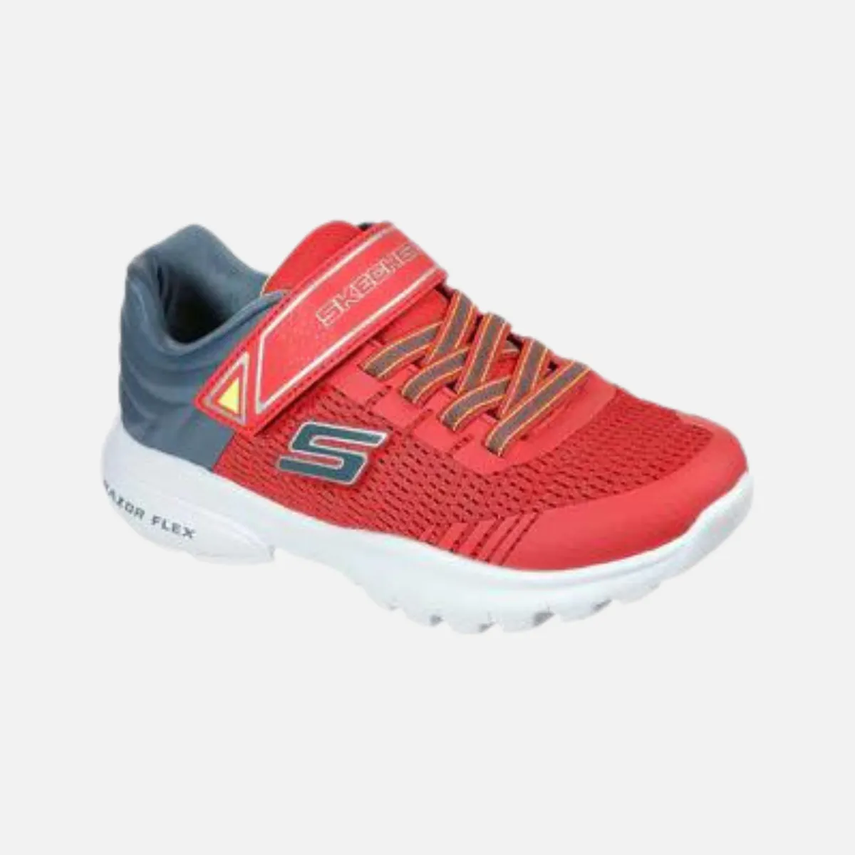 Skechers Razor Flex Kid's Shoes (4-9 Year)- Charcoal/red