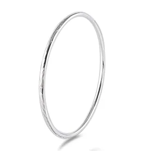 Slip-On Bangle Bracelet .925 Sterling Silver