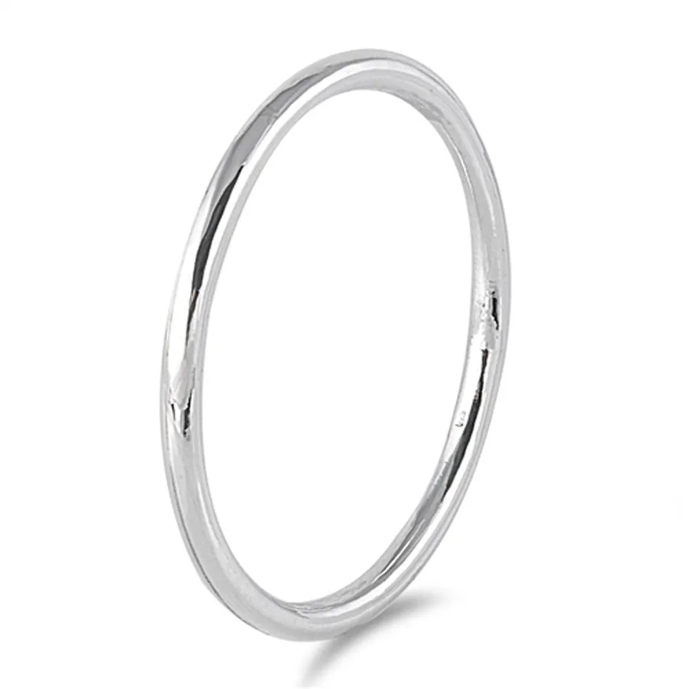 Slip-On Bangle Bracelet .925 Sterling Silver